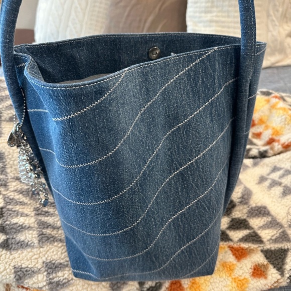 Large Denim Bucket Bag - Picture 2 of 2
